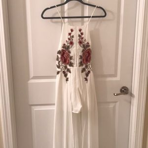 White romper with Max dress fabric